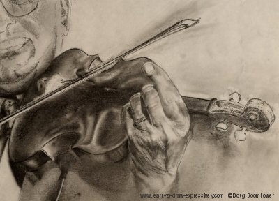 pencil drawings of musical instruments